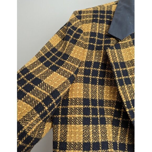 Vintage Mister Leonard Yellow Plaid blazer - Picture 3 of 9